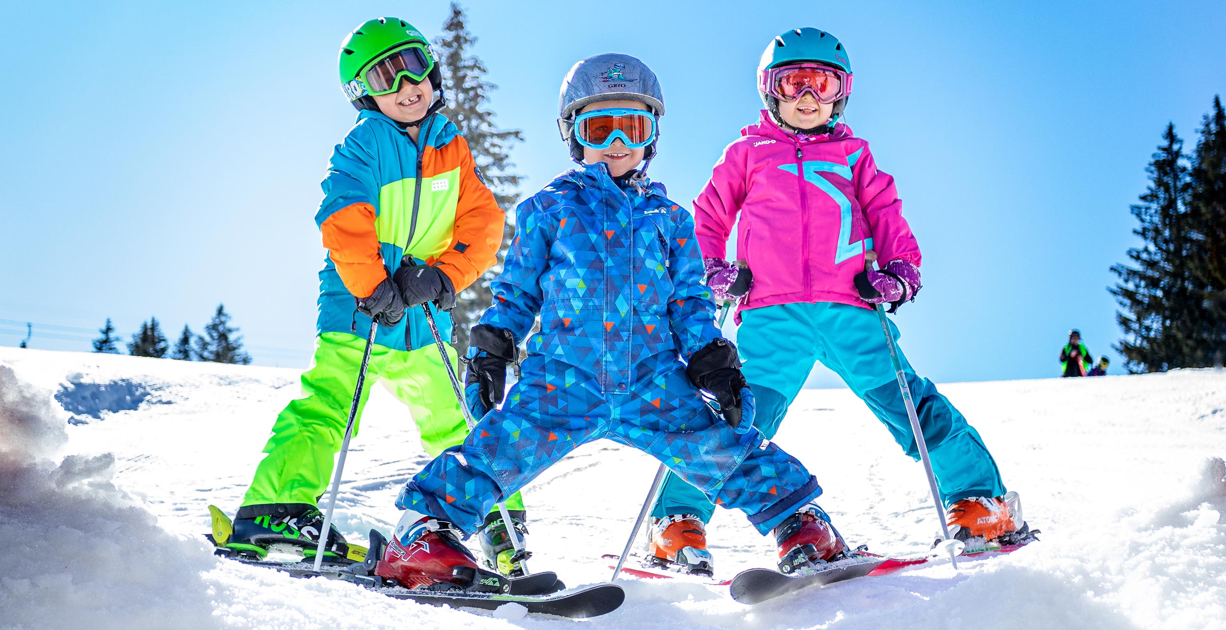 Kinderland Stoss, Kinder beim Skifahren